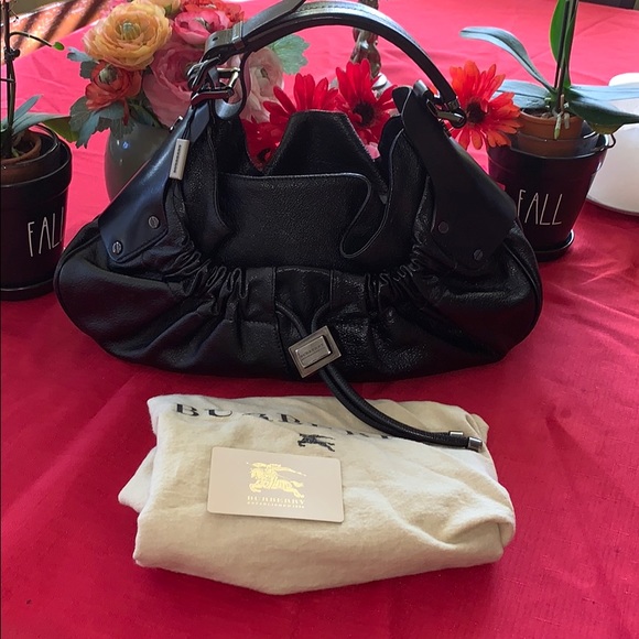 BURBERRY BLACK PRORSUM LARGE WARRIOR HOBO BAG - Picture 2 of 14